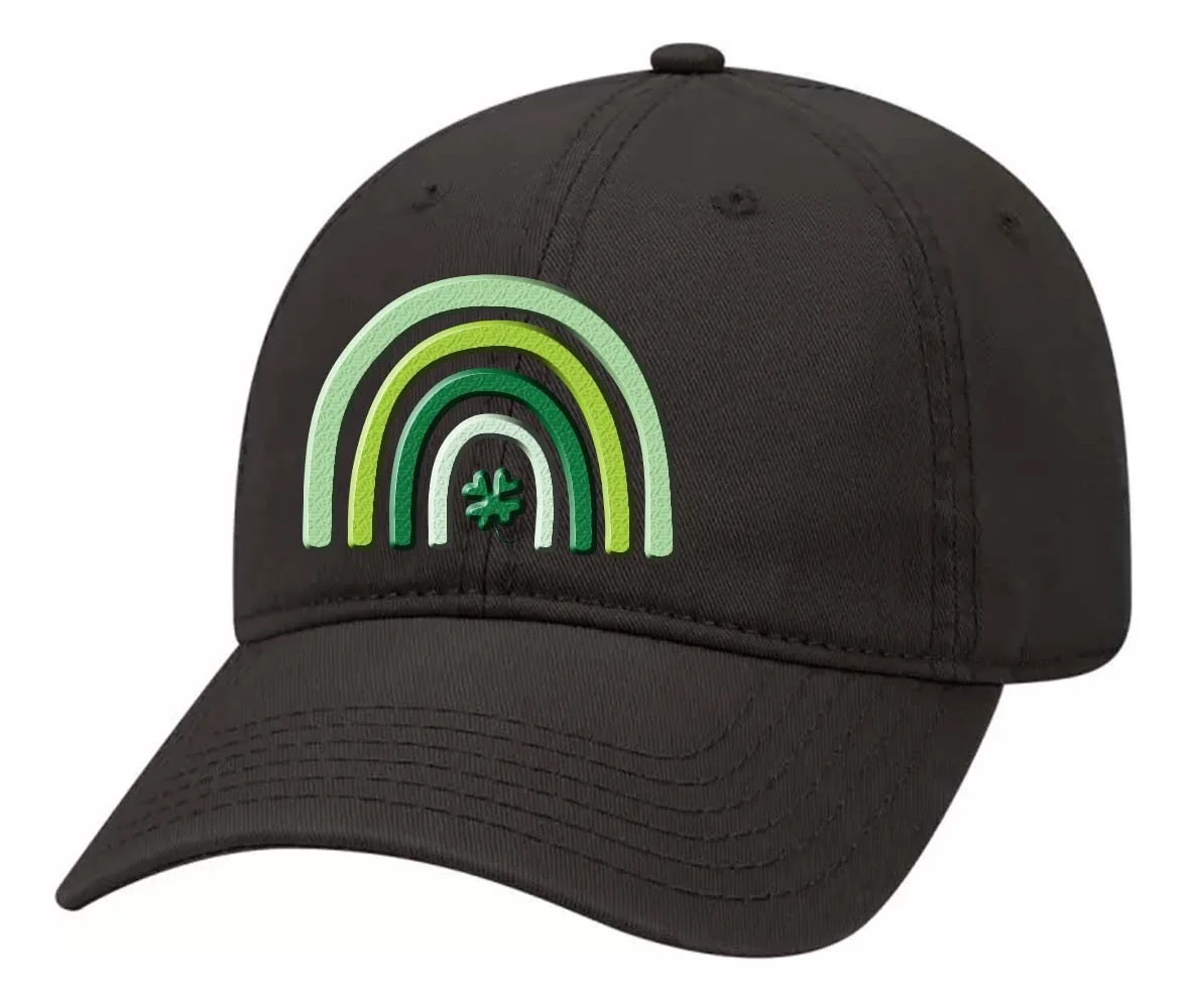 Women's St. Patrick's Day Lucky Clover Rainbow Embroidered Adjustable Hat Baseball Cap, Black | Walmart (US)