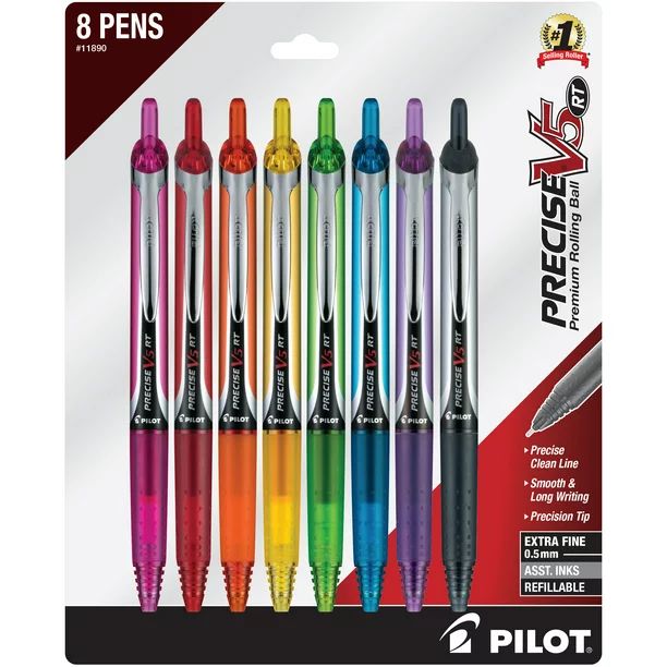Pilot Precise V5 RT Premium Retractable Rolling Ball Pens, Extra Fine Point (0.5mm), Assorted Ink... | Walmart (US)