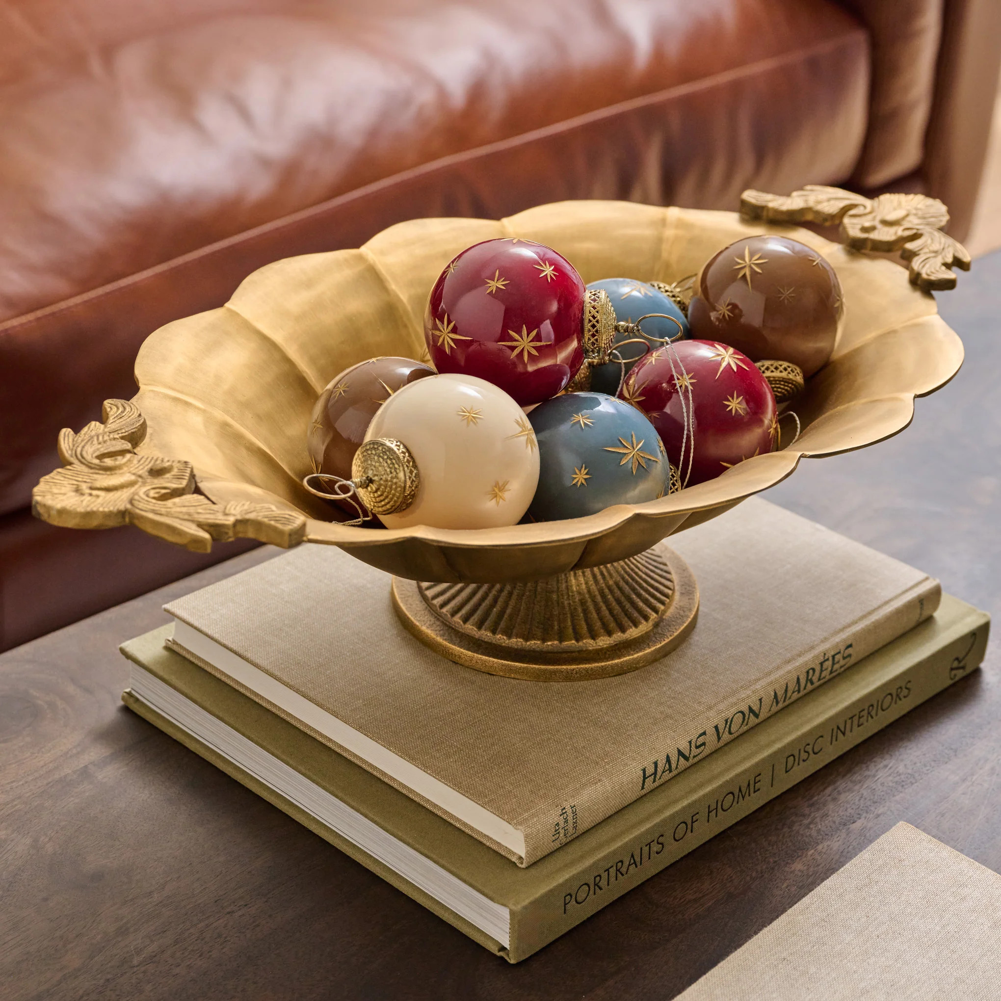 Oversized Ornate Brass Pedestal Bowl | Magnolia