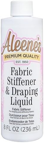 Aleene's Fabric Stiffener and Draping Liquid, Quick Drying, Nontoxic, For Stiffening and Shaping ... | Amazon (US)