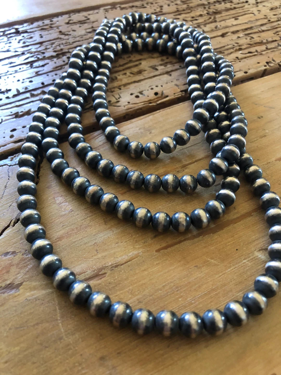 Choose Length 8mm Sterling Silver Southwest Necklace - Etsy | Etsy (US)