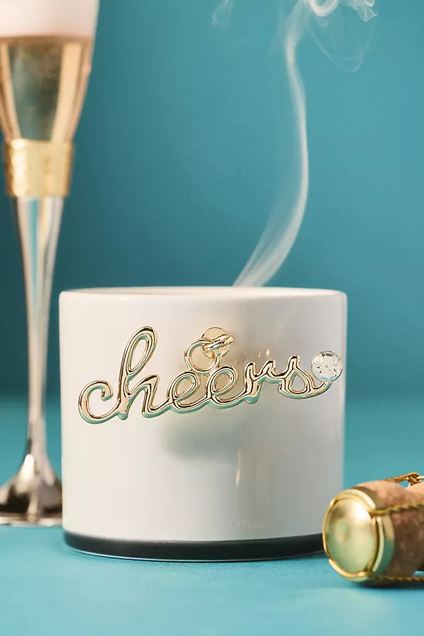 Cheers Charm Fruity Rosé Spritz Ceramic Candle | Anthropologie (US)