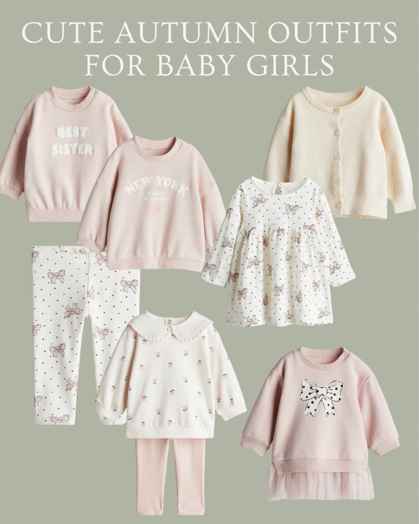 Pink baby girl outfits for Autumn or fall 🍂 
.
Sister sweater - New York City jumper - baby girl sets - baby girl cold weather outfits - pink bows - h and m - H&M baby 

#LTKBaby #LTKTravel #LTKBump