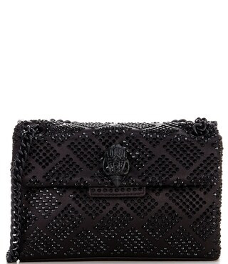Kensington Quilted Mini Black Tonal Rhinestone Crossbody Bag | Dillard's