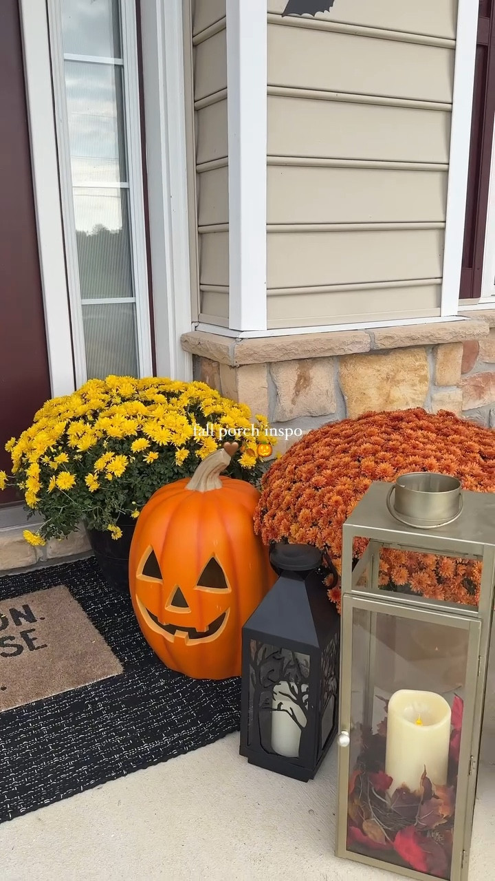 Our front porch is ready for the season 🍂🤎🎃

I kept it simple this year by adding in some mums along with decor I’ve had for years! Mixing old with new is a great way to decorate on a budget, while still creating a timeless look! 

I’ll be linking everything in my Amazon & LTK storefronts! Comment below if you need details on anything shown! 

#explorepage #fallporchdecor #amazonhomefinds #falldecor