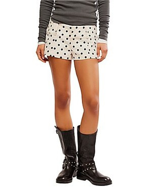 Free People Ana Polka Dot Print Low Rise Micro Shorts - 0 | Dillard's