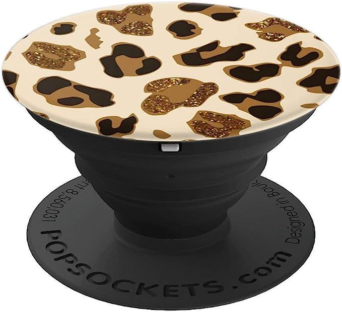 Gold, Brown, Leopard Print, Cheetah Print - PopSockets Grip and Stand for Phones and Tablets | Amazon (US)