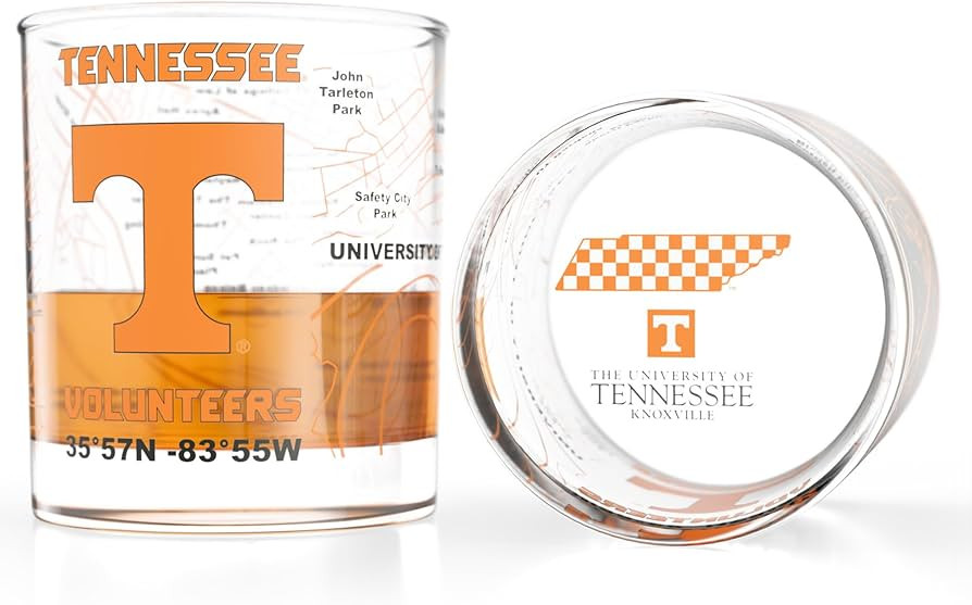 Greenline Goods – University of Tennessee Volunteers College Whiskey Glasses (Set of 2), 10 oz ... | Amazon (US)