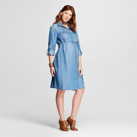 Maternity Medium Wash TENCEL® Dress - Liz Lange® for Target | Target