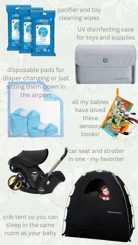 Some of my favorite products for traveling with baby! Always feed at takeoff and landing to help their little ears. 

#LTKtravel #LTKbaby