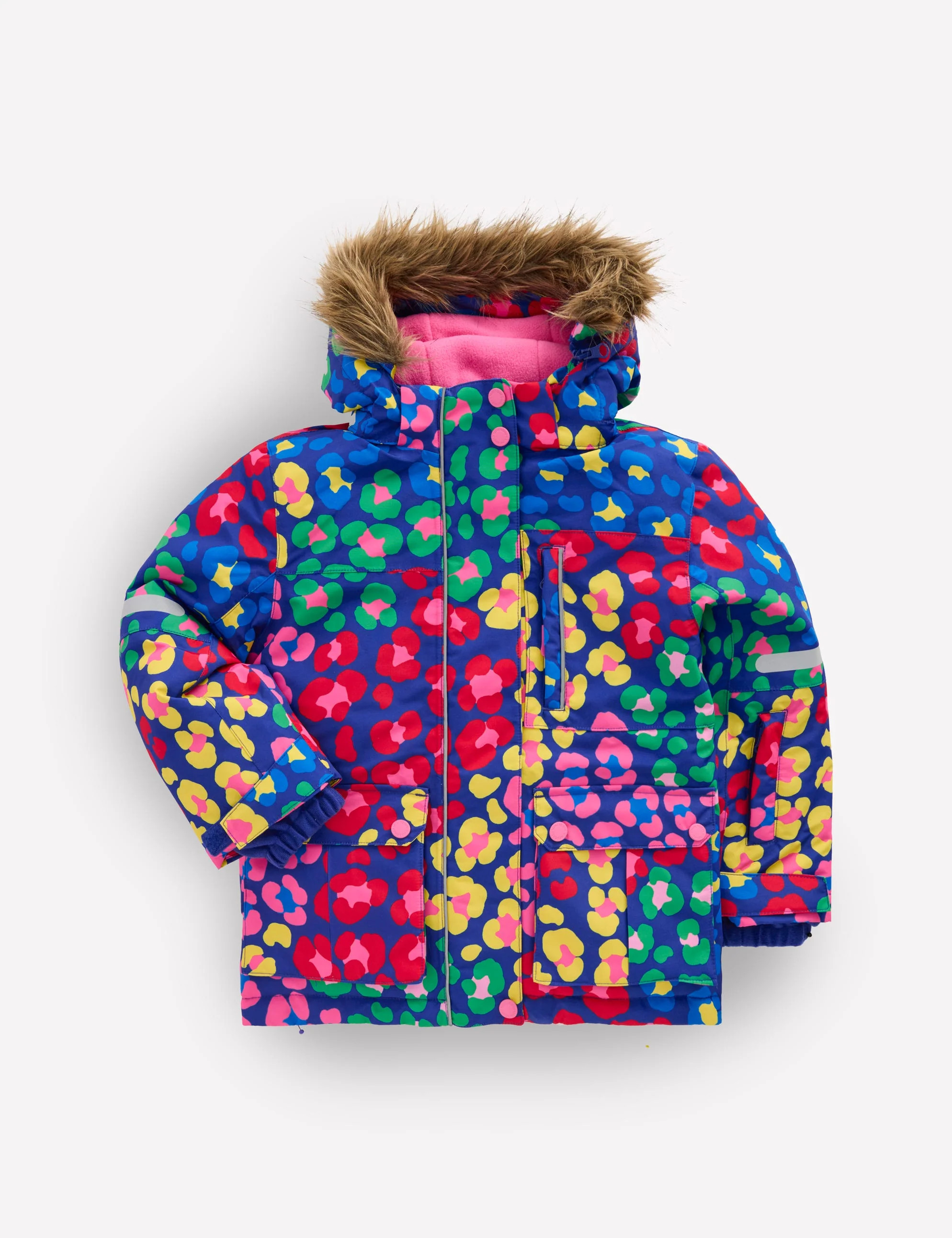 All-Weather Waterproof Coat-Multi Rainbow Leopard | Boden (US)