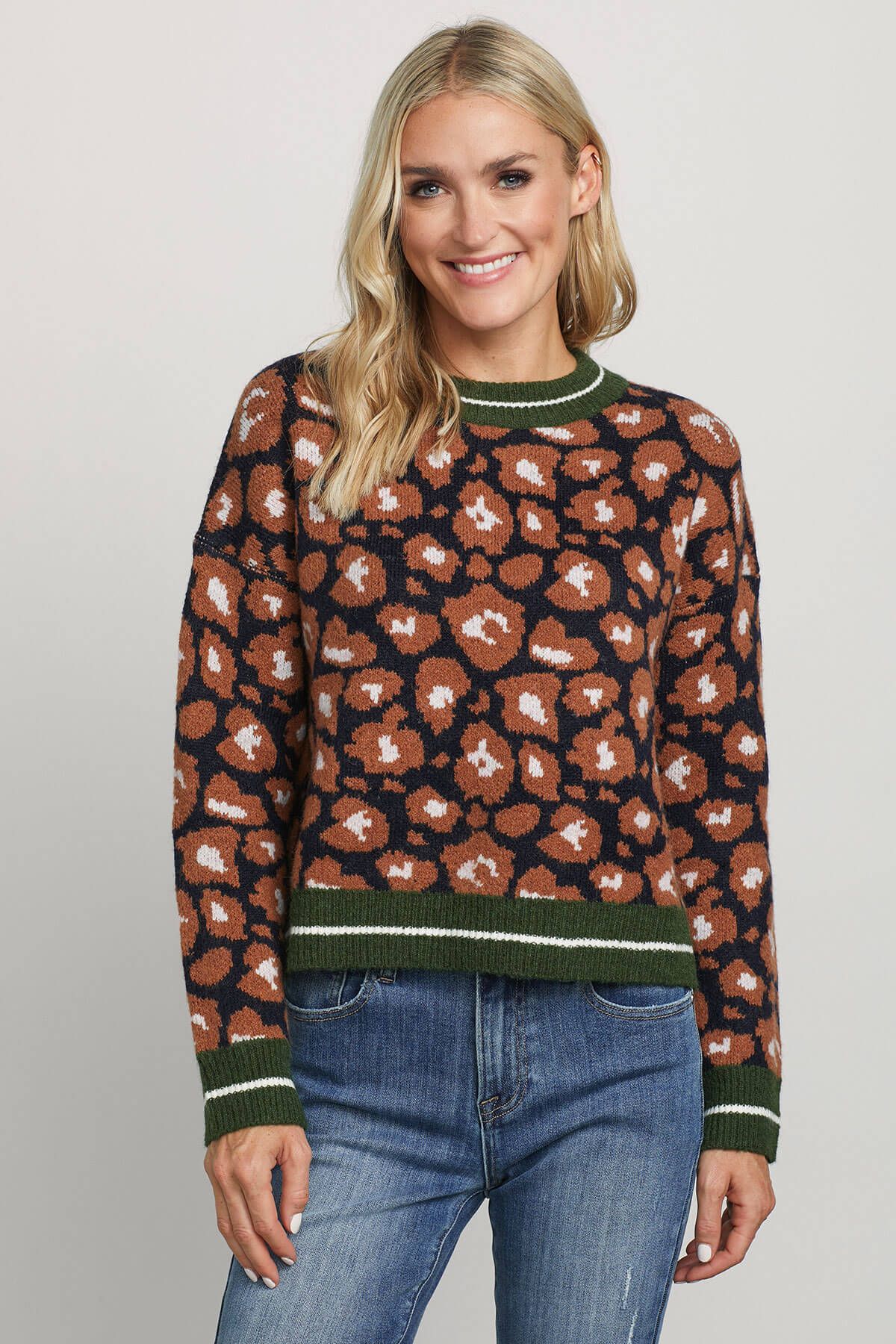 THML Knit Print Sweater | Social Threads