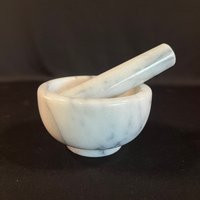 Marble Mortar & Pestle Set, Beautiful Set Will Brighten Up Your Kitchen, Heavy 2 Piece Grey White | Etsy (US)