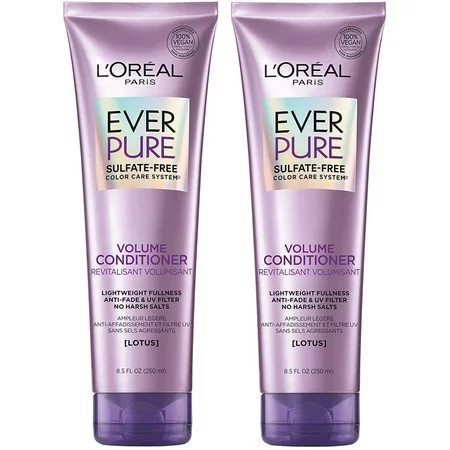 L Oreal Paris EverPure Sulfate-Free Color Care System Lotus Volume Conditioner 8.5 oz (Pack of 2) | Walmart (US)