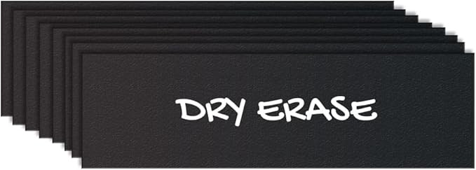 Black Dry Erase Chalkboard Magnetic Shelf Label Magnets. Perfect for Kitchen of Office. (1" x 5",... | Amazon (US)