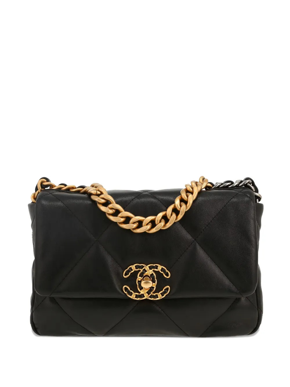 CHANEL Pre-Owned 19 quilted leather shoulder bag - Black | Farfetch Global