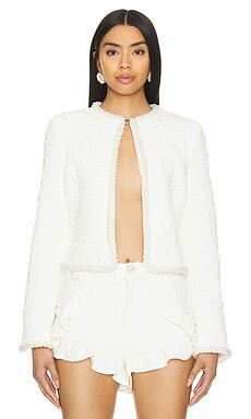 PatBO Pearl Beaded Jacket in White from Revolve.com | Revolve Clothing (Global)