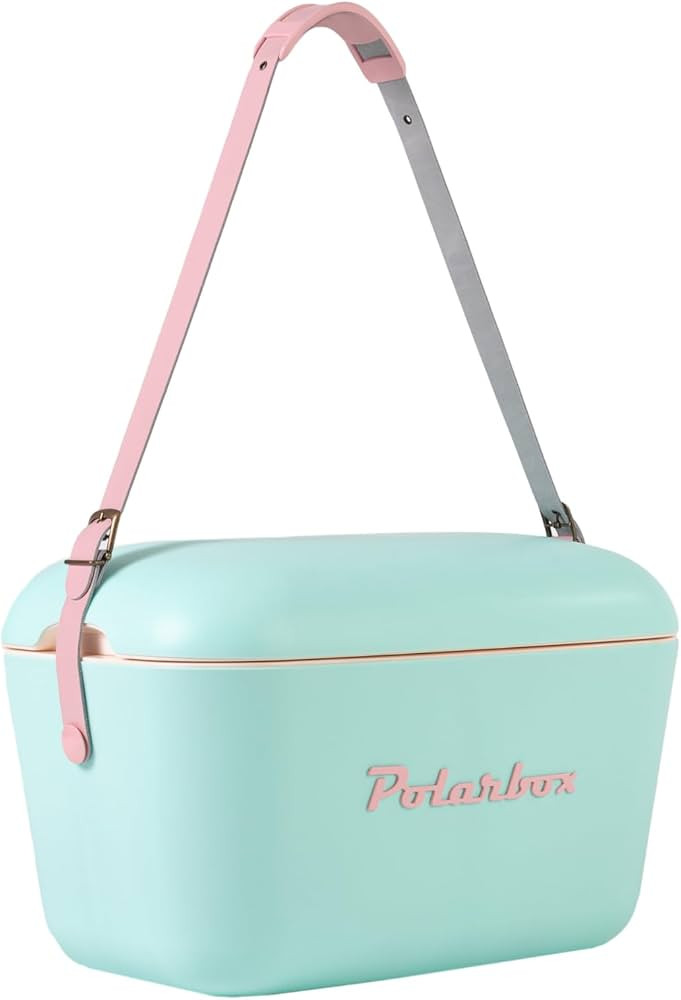 Retro Beach Cooler Vintage Picnic Lunch Box Bag Portable Cooler Travel Camping Hiking 90s Style I... | Amazon (US)