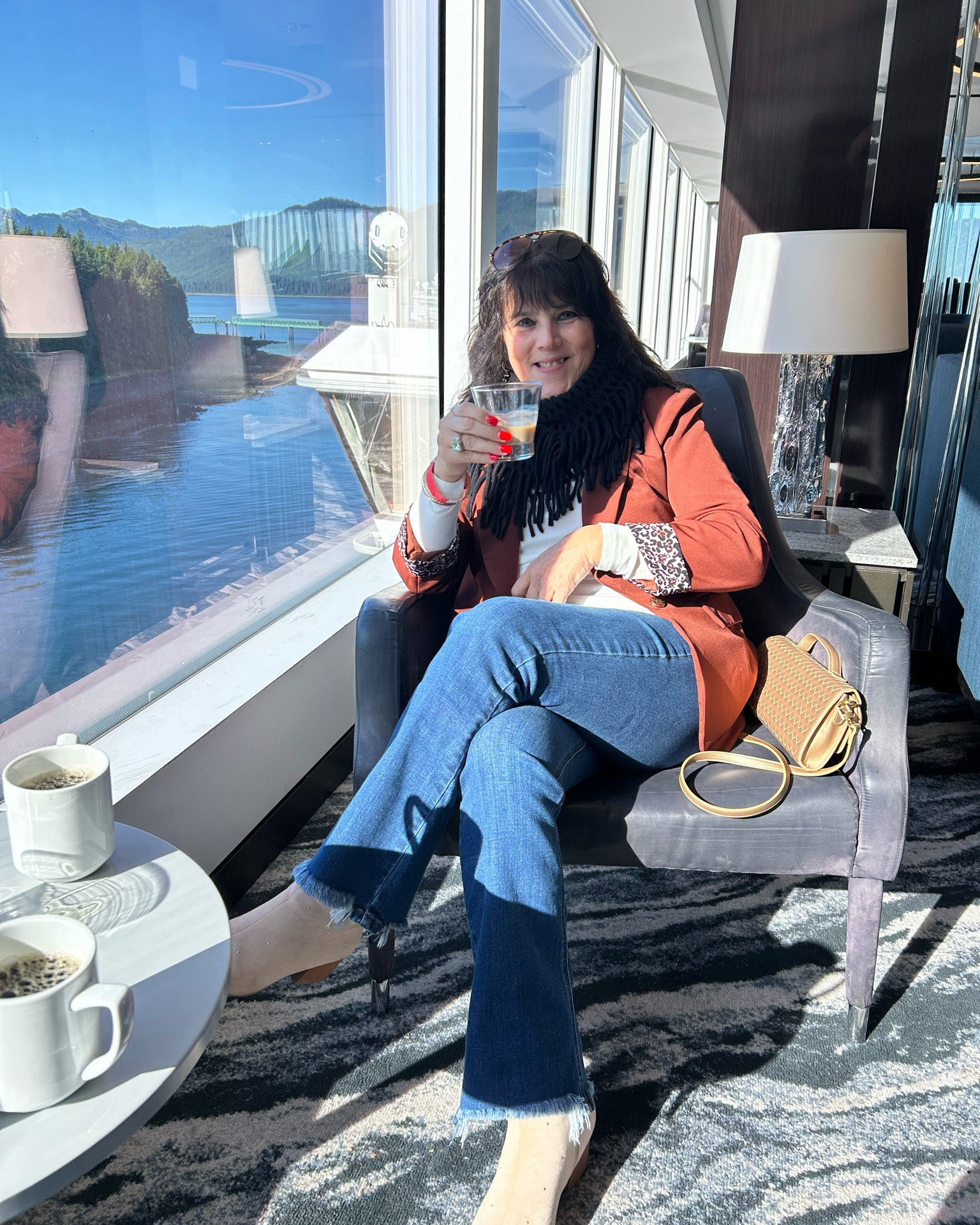 Celebrating to a great cruise 🥳#norwegiancruise #norwegiambliss #coupleswhotravel #agelessfashion #styleover50

#LTKTravel #LTKOver40 #LTKvlog