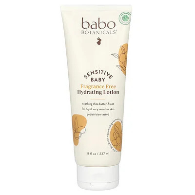 Babo Botanicals, Sensitive Baby, Hydrating Lotion, Fragrance Free, 8 fl oz (237 ml) | iHerb