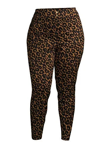 Womens Plus Clothing - Women's Plus Size Skinny Leopard Jeggings (0X) - Walmart.com | Walmart (US)