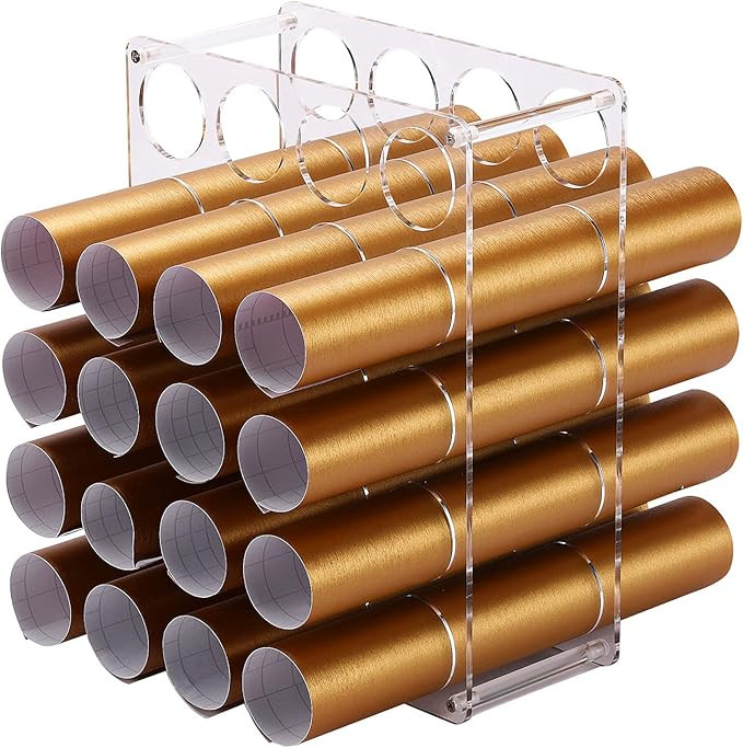 Vinyl Roll Storage Rack, Sturdy Roll Holder, Storage Organizer for Craft Room, 20-Holes | Apertur... | Amazon (US)