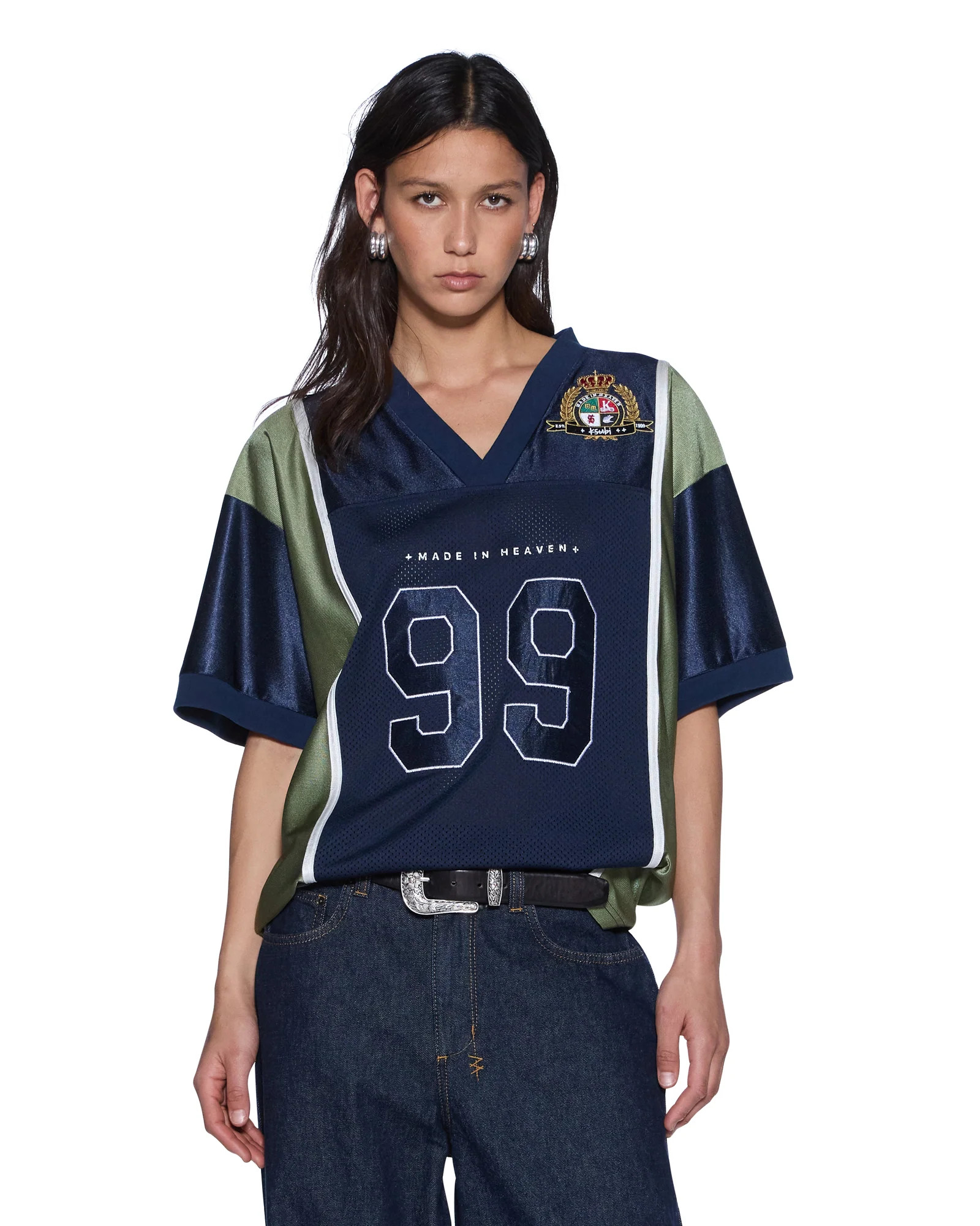 Womens Playoff Ss Jersey Navy Fashion Tops  | Ksubi ++ | Ksubi (US)