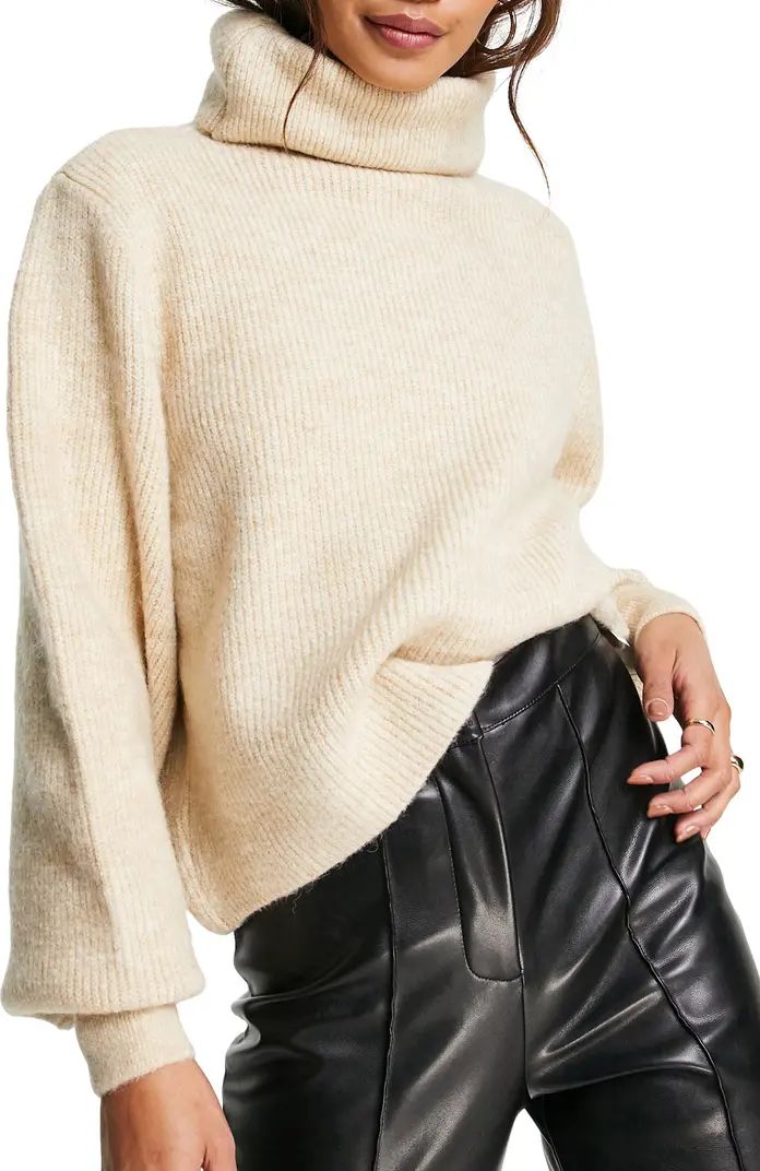 Rib Crop Turtleneck Sweater | Nordstrom