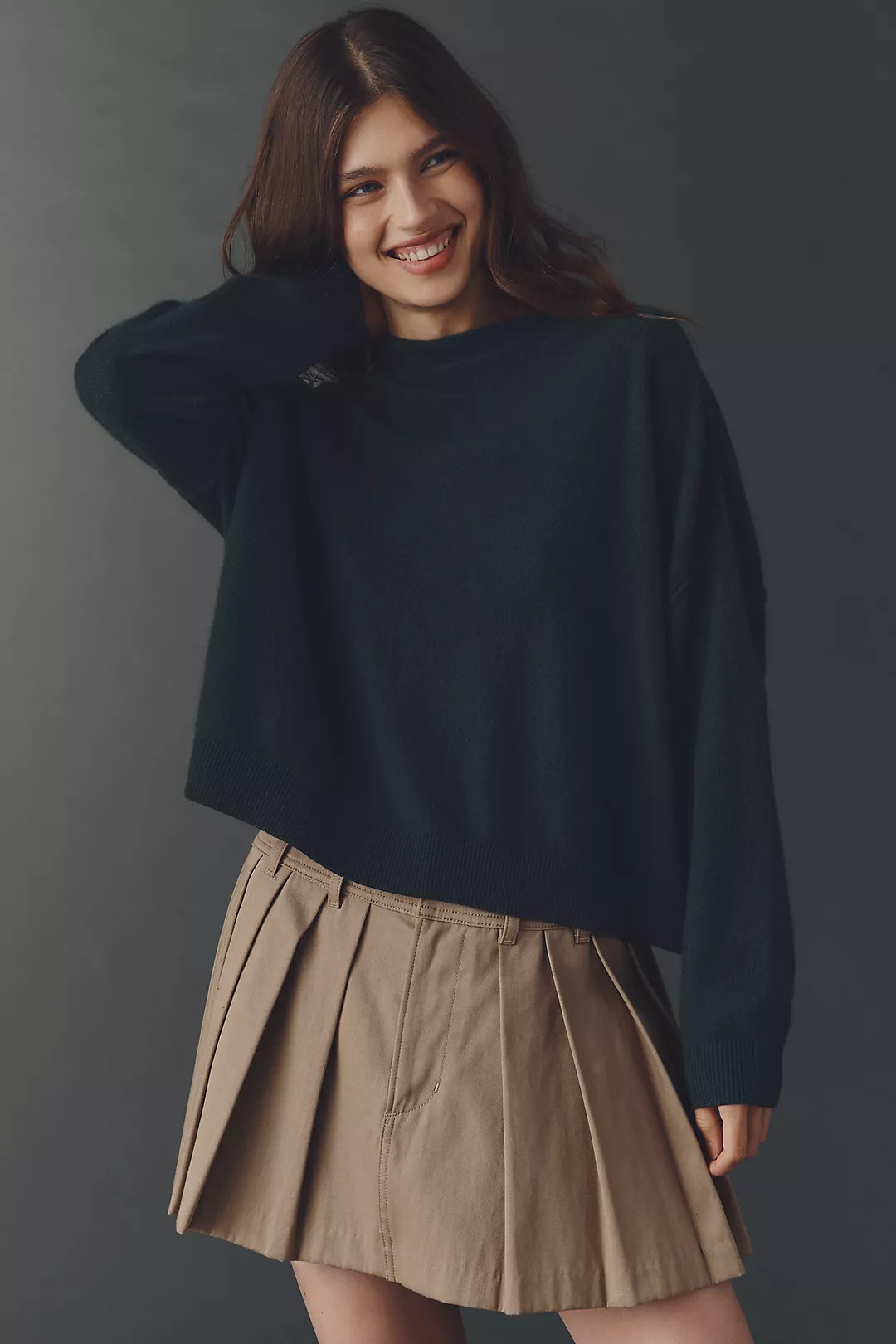 The Alani Cashmere Mock-Neck Sweater by Pilcro | Anthropologie (US)