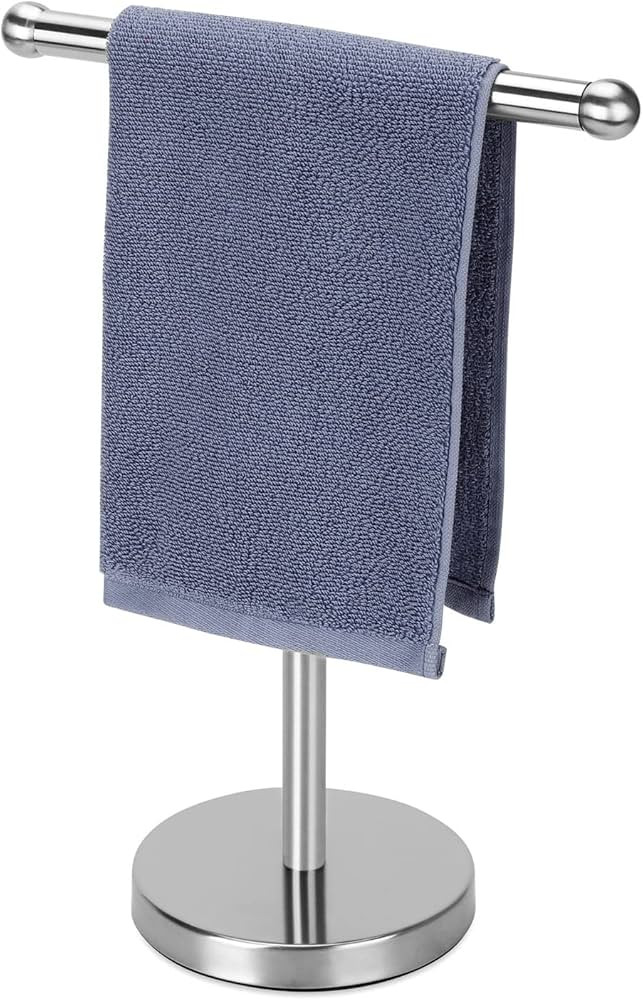 Hand Towel Holder, Hand Towel Rack Stand with Heavy Weighted Base, Countertop Hand Towel Holder S... | Amazon (US)
