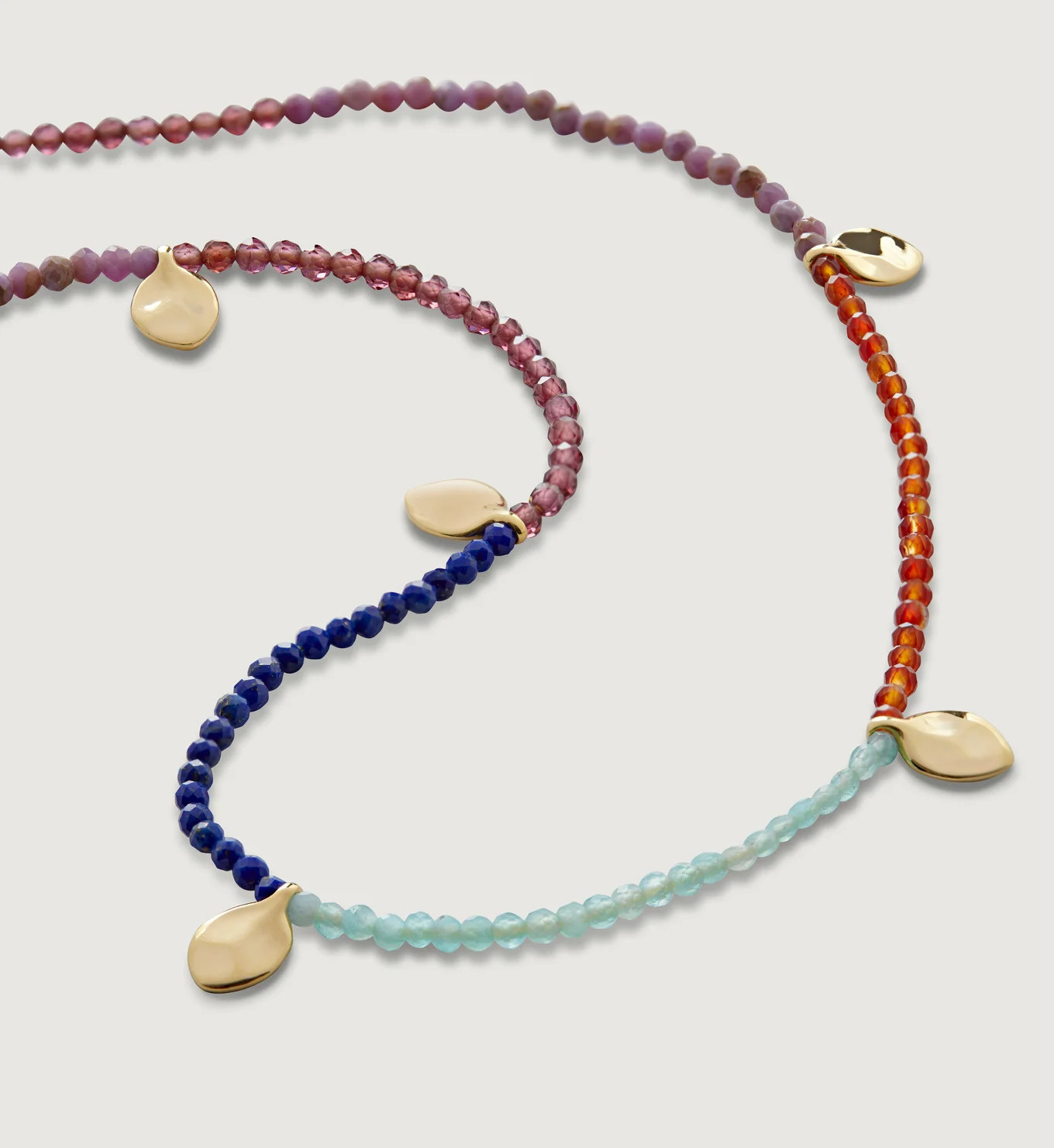Willow Crossley Dahlia Gemstone Beaded Necklace Adjustable 41-46cm/16-18' | Monica Vinader (Global)