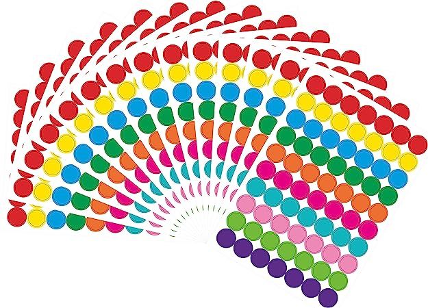 1050 PCS Color Coding Labels Circle Dot Stickers,10 Color Style Colorful Coding Label Sticker for... | Amazon (US)