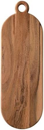 Creative Co-Op Acacia Wood Cheese Handle Cutting Board, 24" x 8", Brown | Amazon (US)