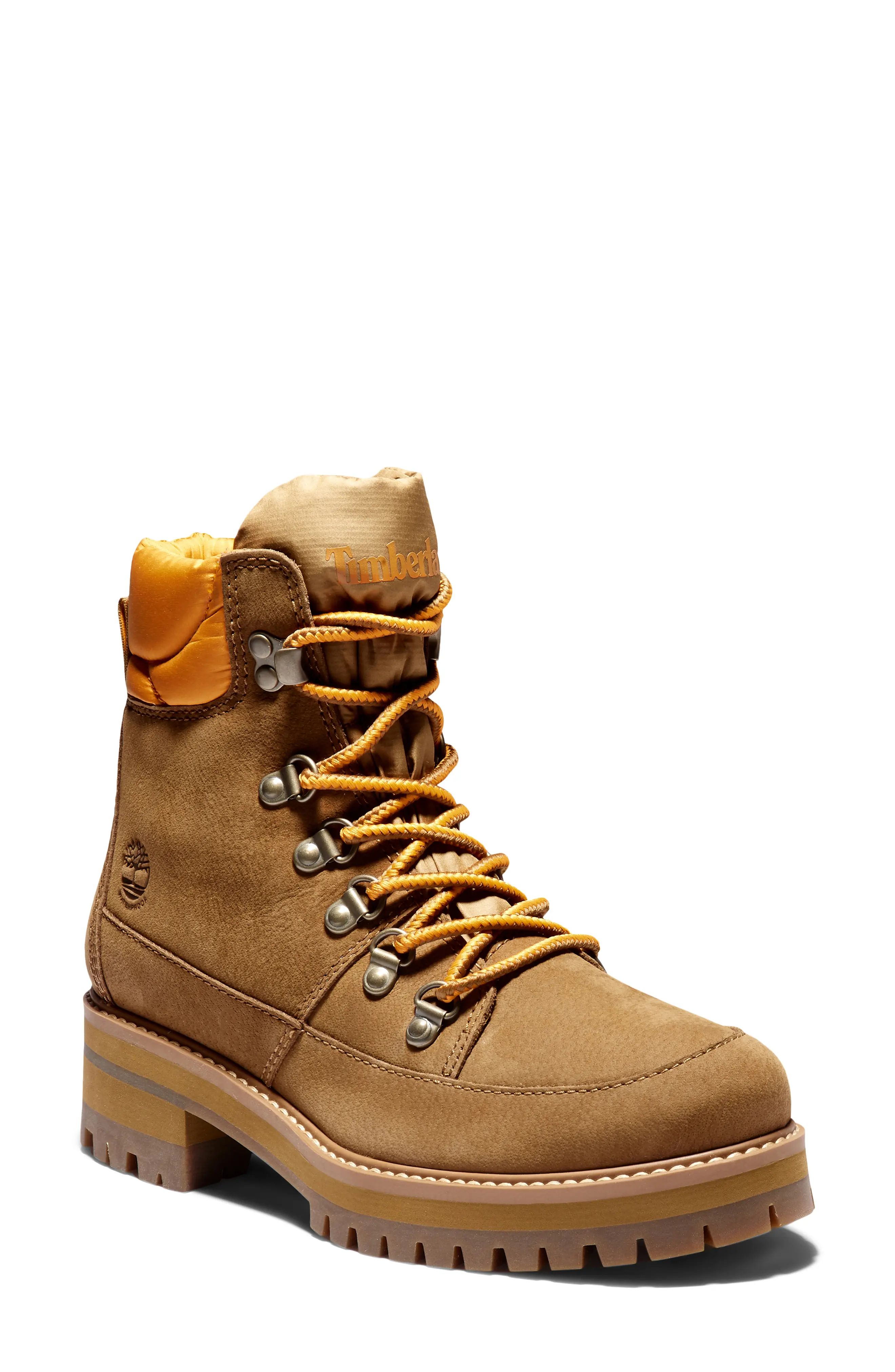 Timberland Courmayeur Valley Waterproof Hiking Boot in Medium Brown Nubuck Leather at Nordstrom, Siz | Nordstrom