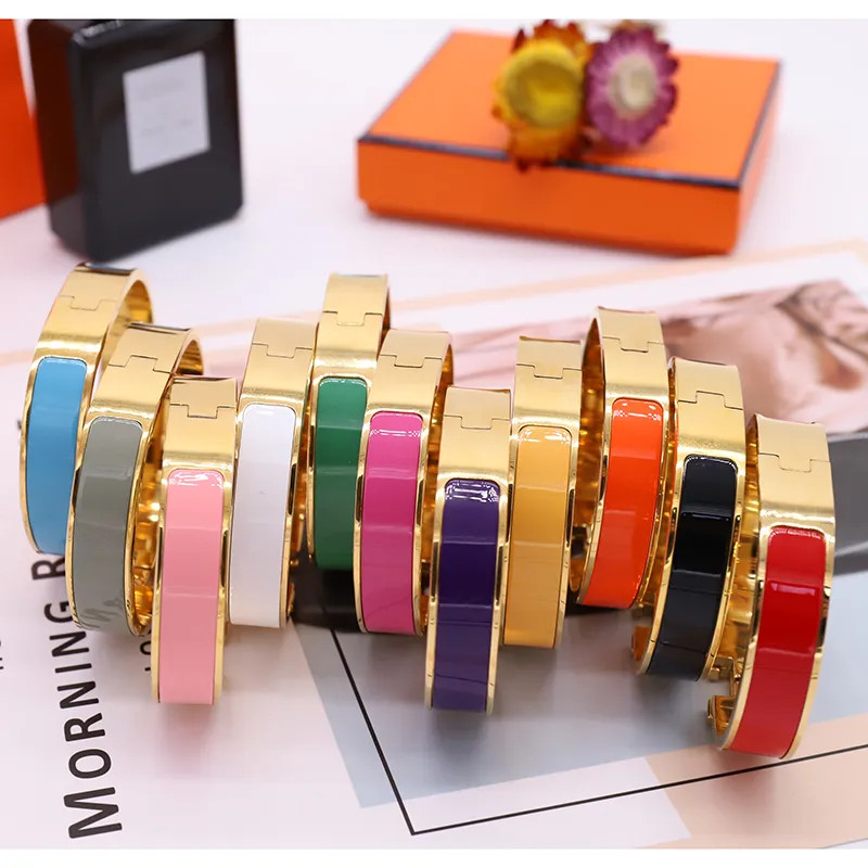 Enamel Rainbow Bracelets Woman Cuff Fashion Bracelet for Man Women Jewelry Jewelrys 11 Color Opti... | DHGate