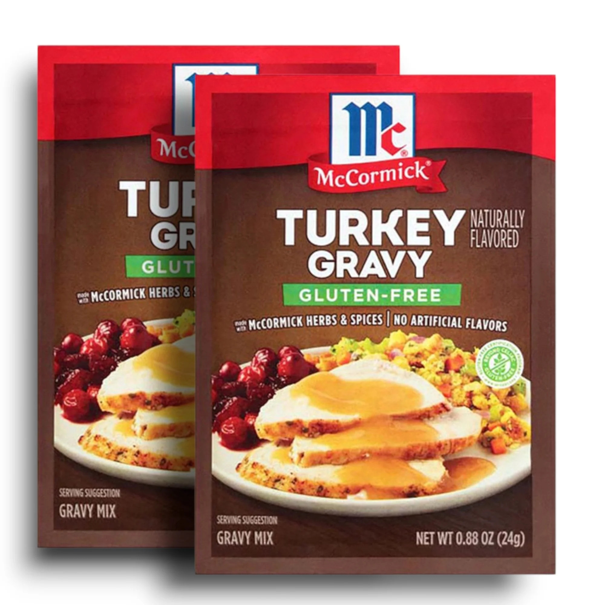 McCormick Gluten Free Turkey Gravy Mix, 0.88 oz (Pack of 2) - Walmart.com | Walmart (US)
