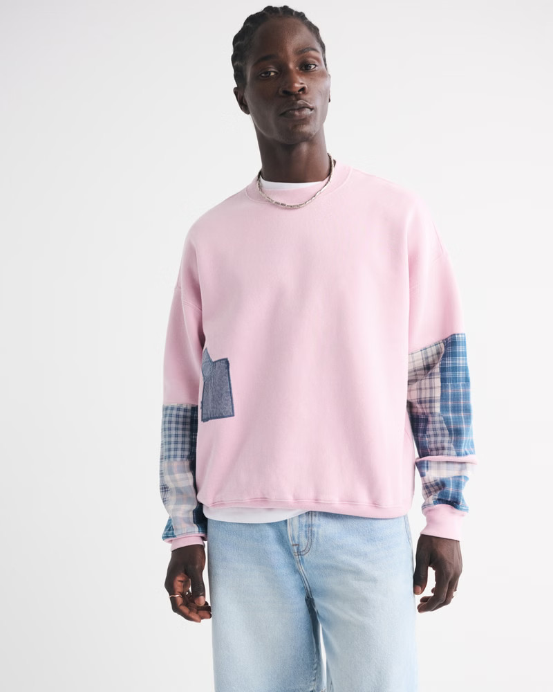 Men's Essential Crew Sweatshirt | Men's Tops | Abercrombie.com | Abercrombie & Fitch (US)