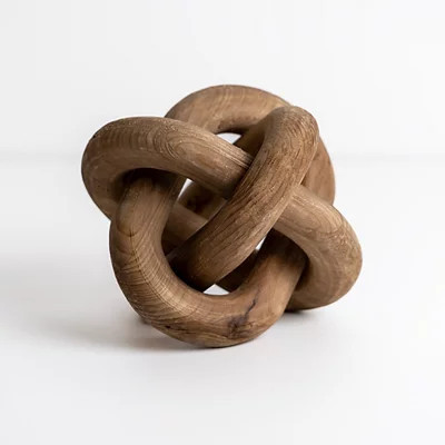 Distressed Brown Wooden Knot, Brown, 7L x 7W 7H , Wood | Kirkland's Home | Kirklands