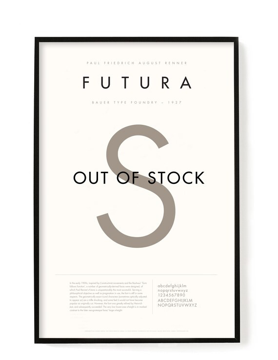 Futura Typography Poster Archival Print on Premium Paper | Etsy | Etsy (CAD)