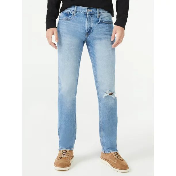 Free Assembly Men's Modern Straight Super Destroyed Jeans | Walmart (US)