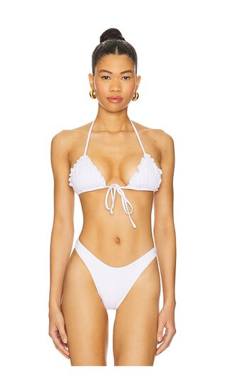 Tidal Eyelet Bikini Top in Spring Cloud | Revolve Clothing (Global)