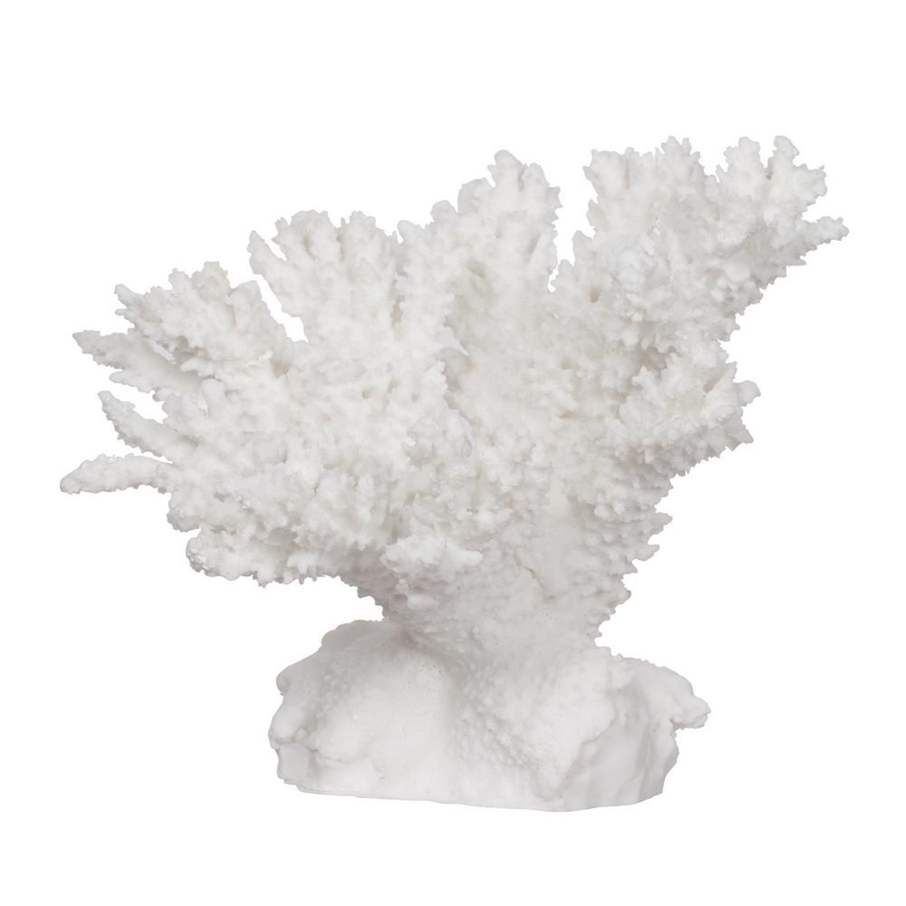 A & B Home 9.5 in. White Coral Decor | The Home Depot