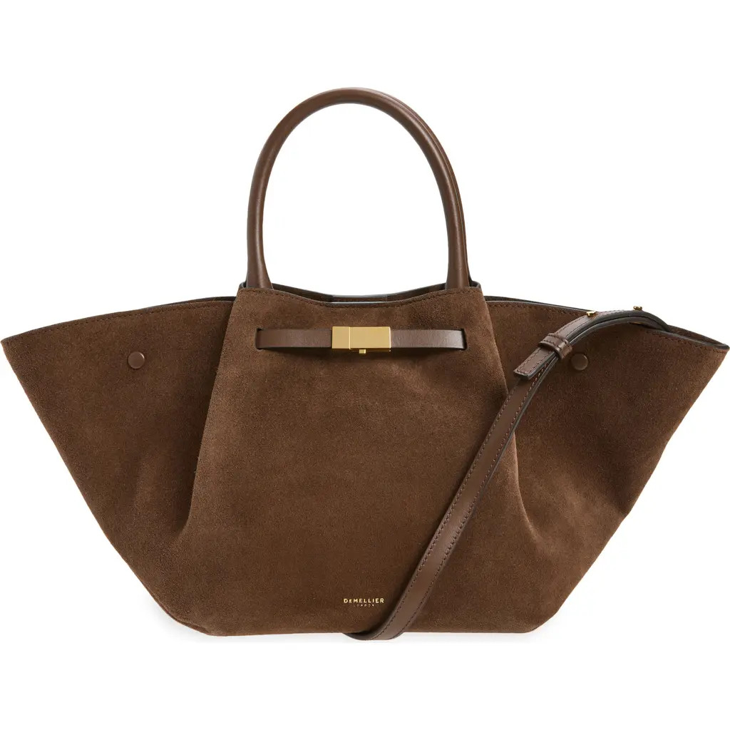 DeMellier New York Midi Leather East/West Tote in Mocha/mocha at Nordstrom | Nordstrom