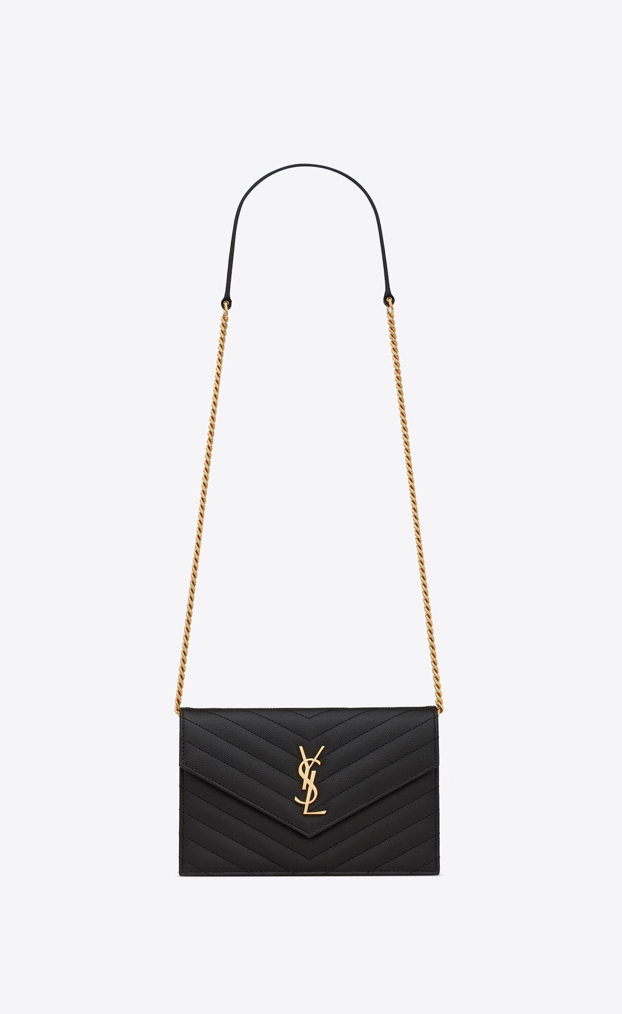 CHAIN PURSE WITH CASSANDRE EMBELLISHMENT AND ICONIC CHEVRON QUILTING.PRACTICAL AND COMPACT, IT FE... | Saint Laurent Inc. (Global)
