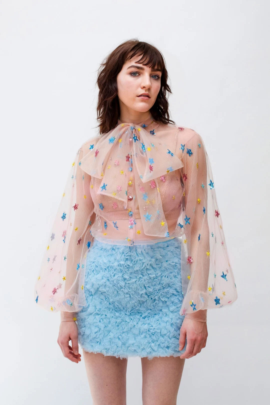 Pink Sky Tie-front Blouse - Etsy | Etsy (US)