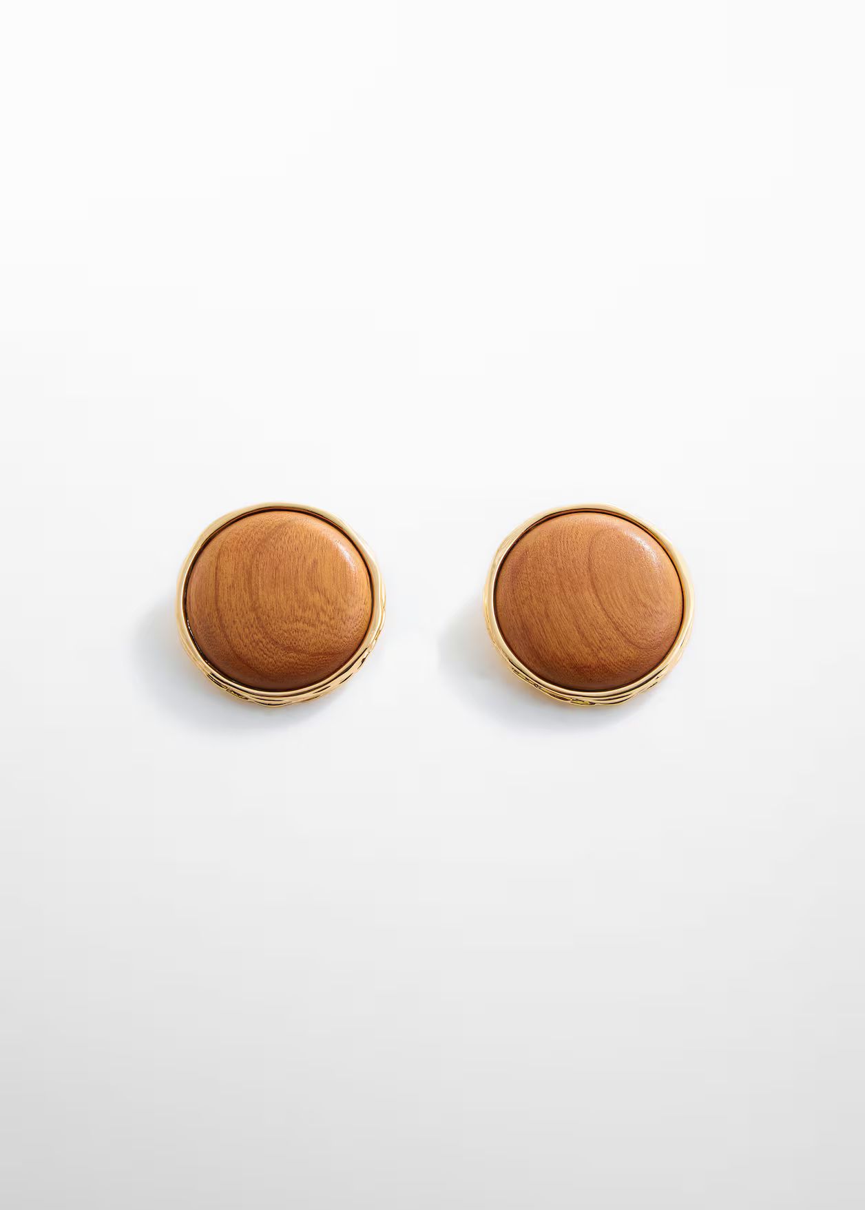 Wooden earrings with circular design -  Women | Mango USA | MANGO (US)