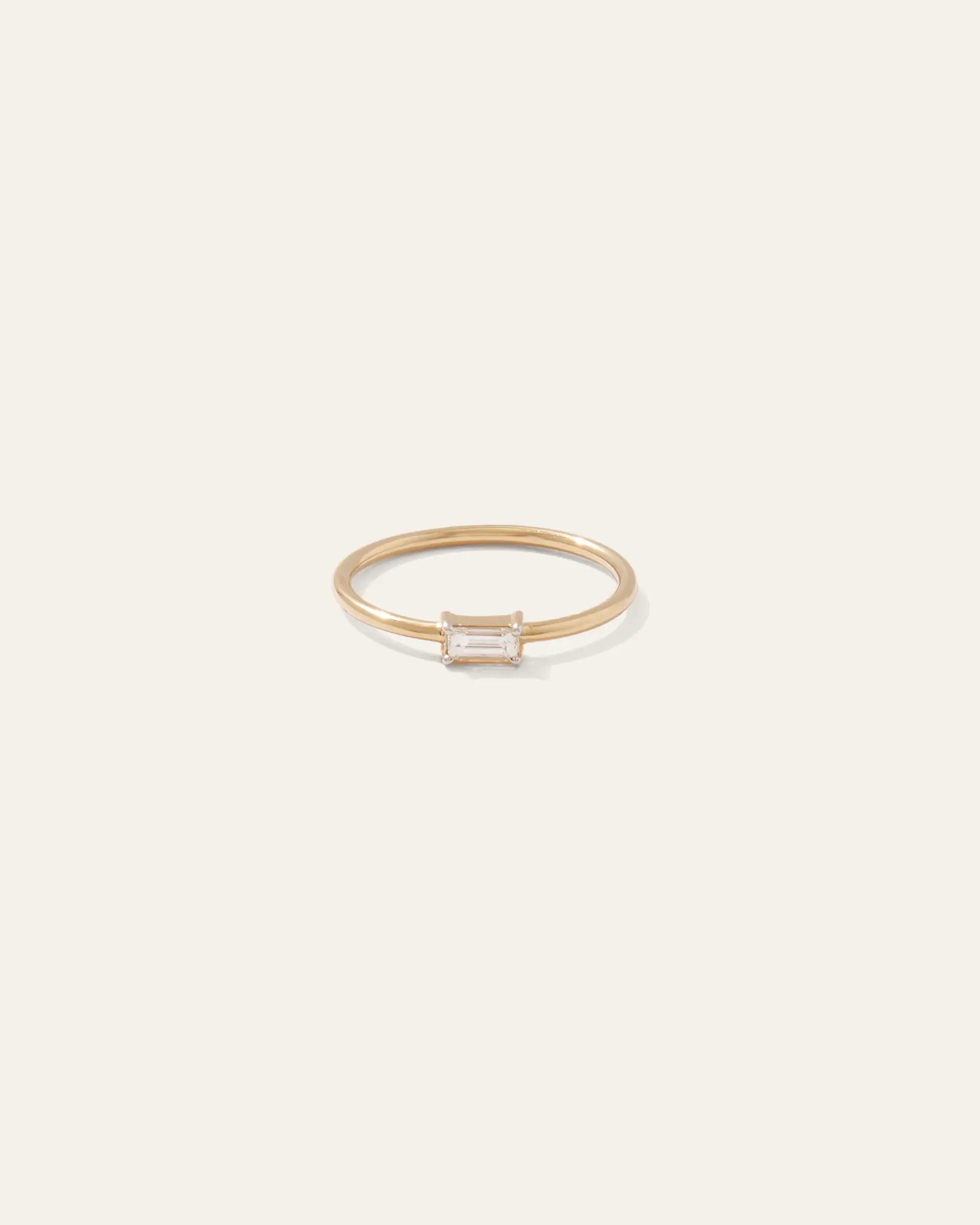 14K Gold East West Diamond Baguette Ring | Quince