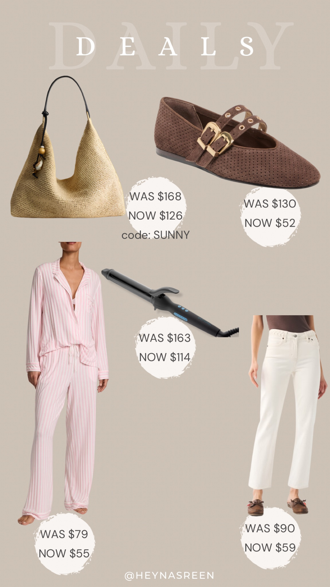 Daily deals on Madewell bag, Dolce Vita flats, Bio Ionic curling iron, Madewell jeans, Victoria’s Secret pajamas