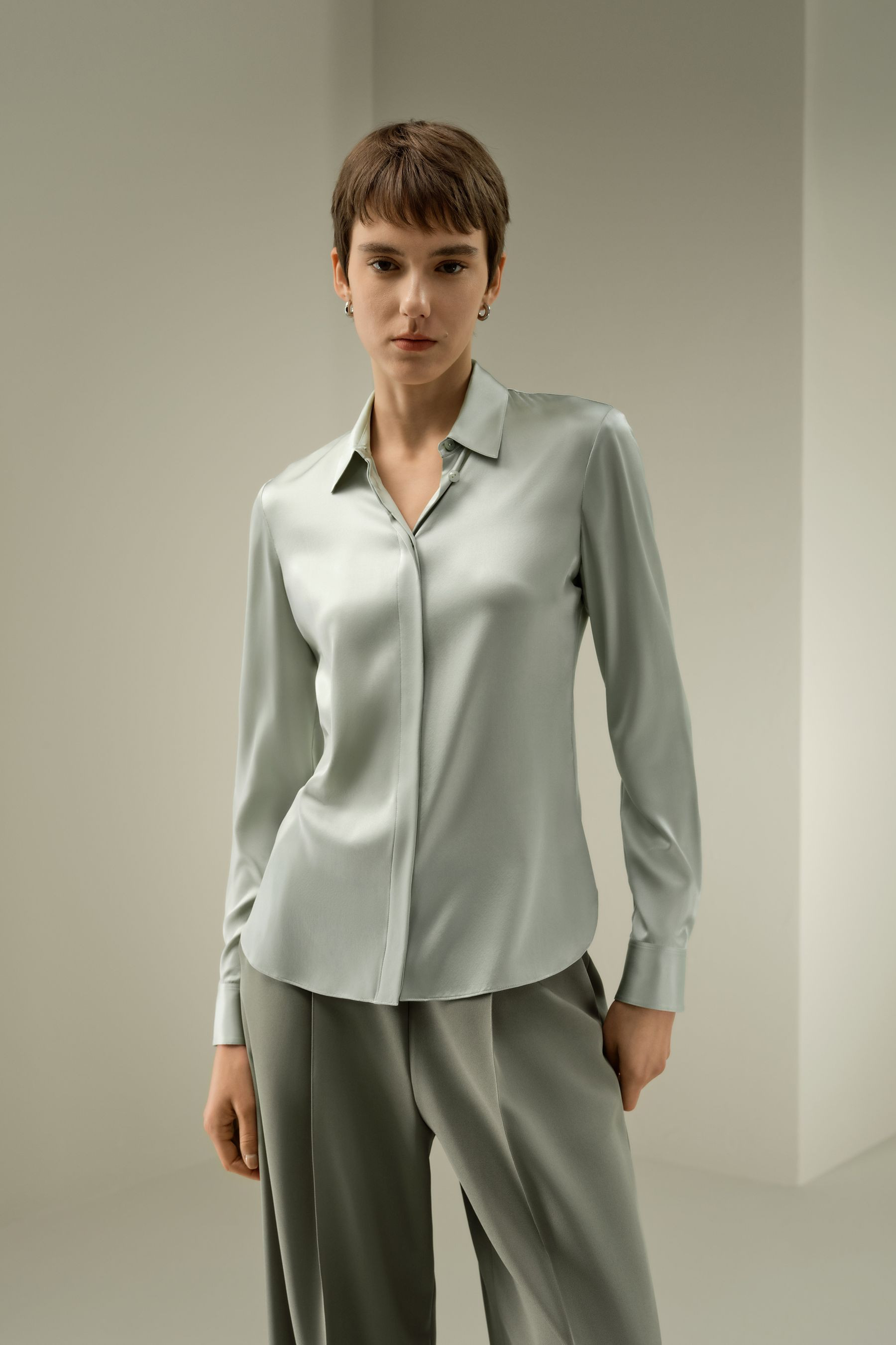 Elegant Silk Slim Fit Shirt | LilySilk