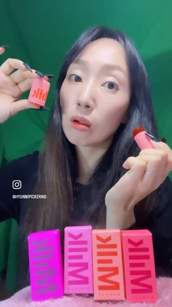 Jelly Tint on Asian Face✌️ @milkmakeup 
——-
WORLDWIDE SHIPPING✈️
———
Which one is your favourite?
and which one is best for me?😊
어떤색이 제일 잘 어울리나요? 1, 2, 3, 4🫧

I love light makeup, more than full lip, I love half lip or fully but lightly, here is lightly put Viral Milk Makeup Jelly Tint on Asian skin colour✨

When I buy New Zealand @sephora was sold out, so I ordered from @asos , bit pricier than local but still you can get it, anywhere you are, shipping globally✈️
**😭sad, at the moment @asos out of stock too

⭐️⭐️⭐️⭐️⭐️
*This tint is really tinted to my lips💋
After wash, after sleep still with me🤩🤩🤩
What a T I N T, love it

*when you apply, such a satisfying texture, cool thick Jelly, mmmm so goood🎀

*wanted to try green screen😅 very hard😁
No, I will not do it again! 
Can’t edit video at all😭😂

* and what a PIGMENT🌸

🏷️ tint @milkmakeup 
🏷️ face @tirtir_global @tirtir_official 
🏷️ lash @cliocosmetics_global @clio_official 


#LTKbeauty #LTKaustralia #LTKeurope